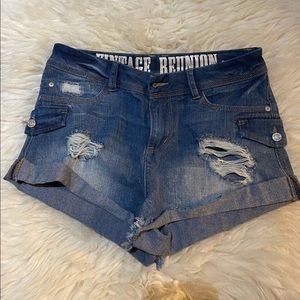 Ripped Jean Shorts